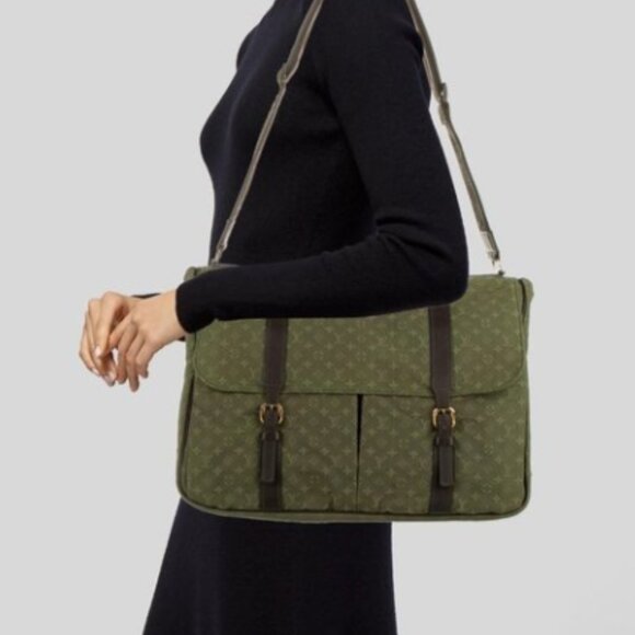 Louis Vuitton Khaki Green Monogram Mini Lin Sac Maman Bag 2004 Collection - Picture 16 of 16